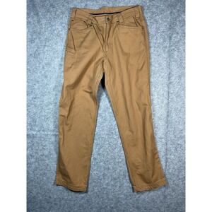 Duluth Trading Co Relaxed Fit Work Pants Men Tan Canvas Size 36x36